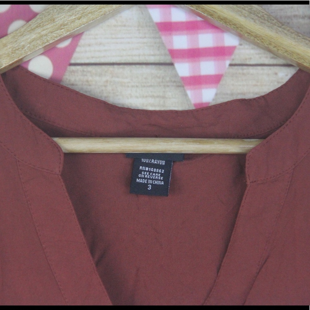 Torrid Harper Brick Red Challis Sleeveless Blouse - Picture 4 of 11